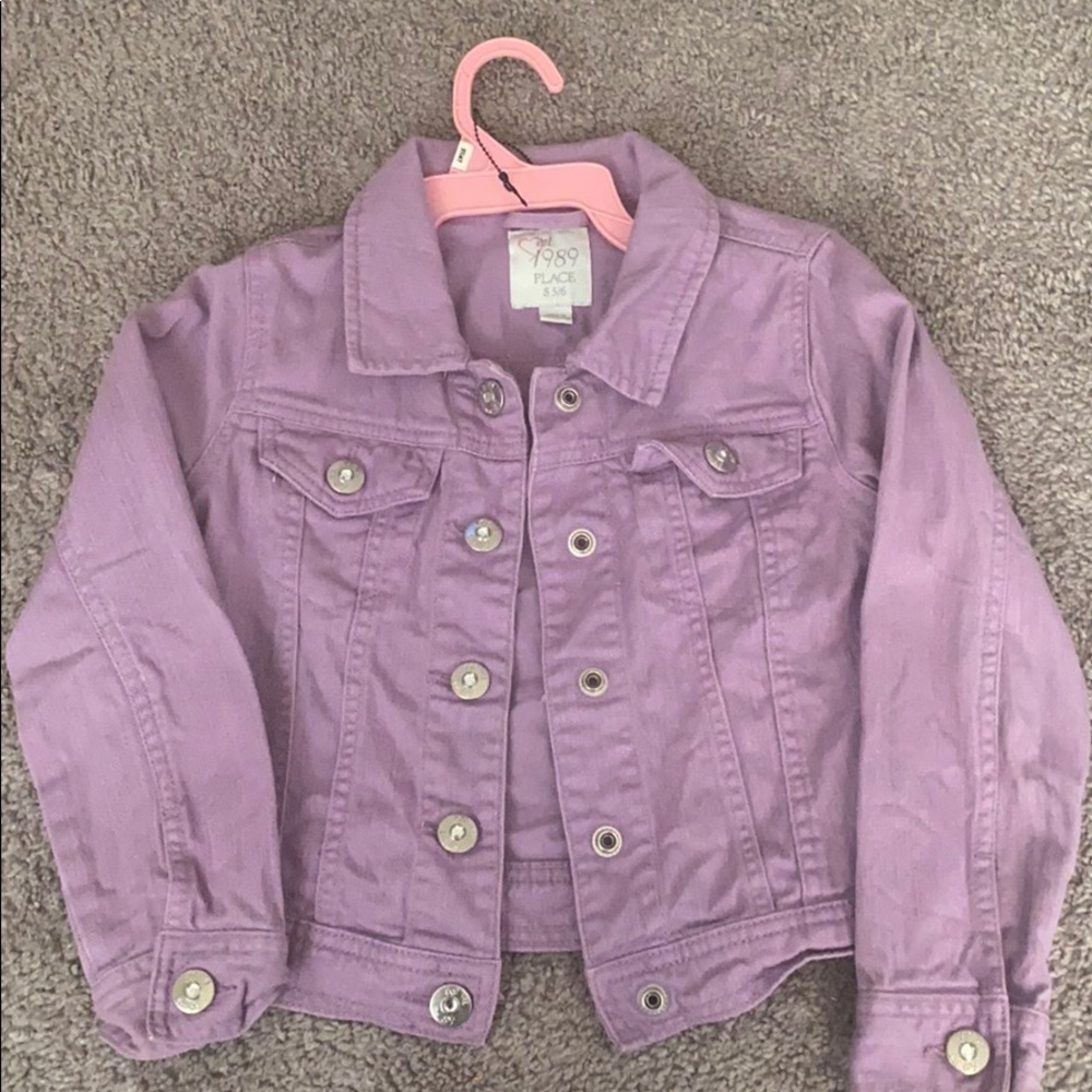 Purple denim jacket